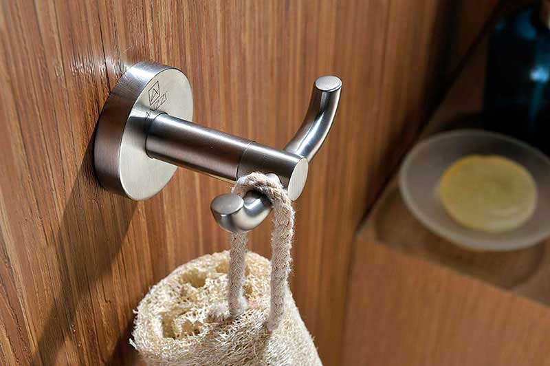 Anzzi Caster Series Robe Hook in Brushed Nickel 3