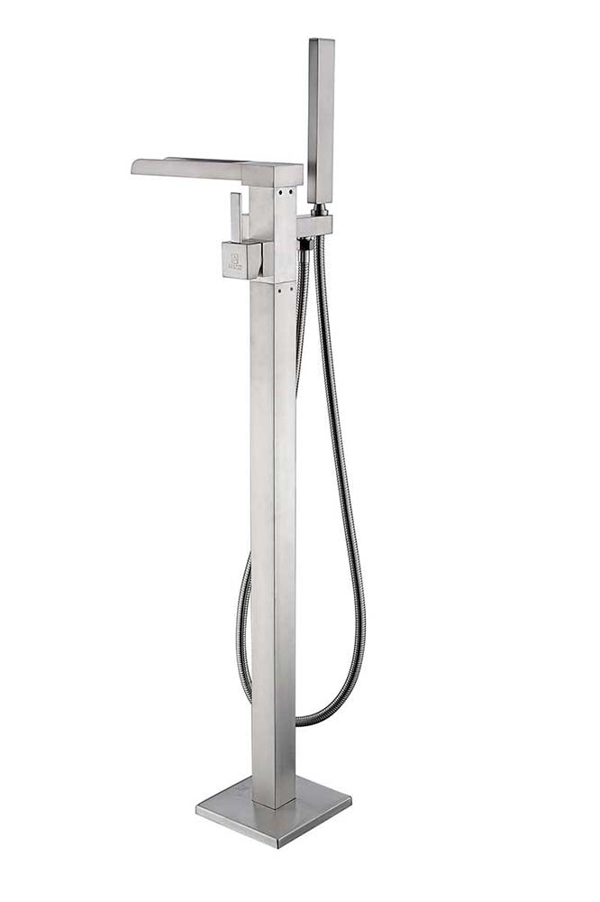 Anzzi Union 2-Handle Claw Foot Tub Faucet with Hand Shower in Brushed Nickel FS-AZ0059BN 19