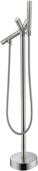 Anzzi Havasu 2-Handle Claw Foot Tub Faucet with Hand Shower in Brushed Nickel FS-AZ0042BN 17