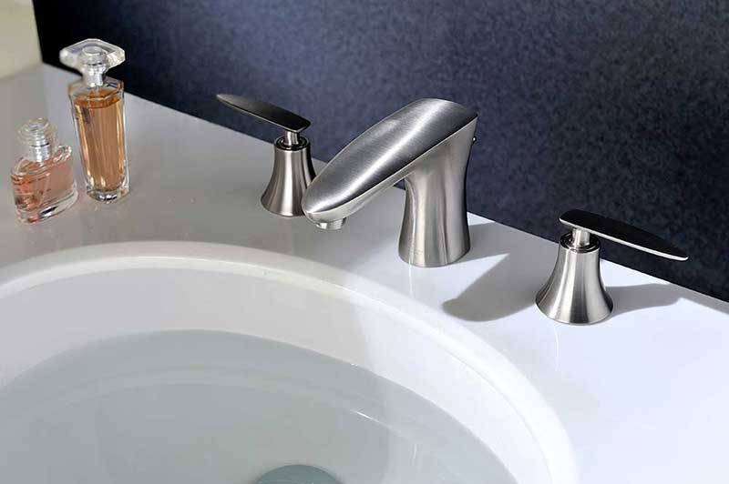 Anzzi Chord Series 2-Handle Bathroom Sink Faucet in Brushed Nickel 4