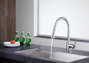 Anzzi Tycho Single-Handle Pull-Out Sprayer Kitchen Faucet in Brushed Nickel KF-AZ213BN 13