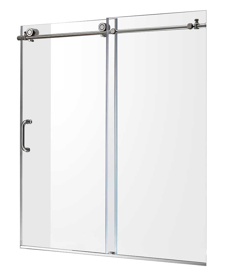 Anzzi Don Series 60 in. x 62 in. Frameless Sliding Tub Door in Polished Chrome SD-AZ17-01CH 5