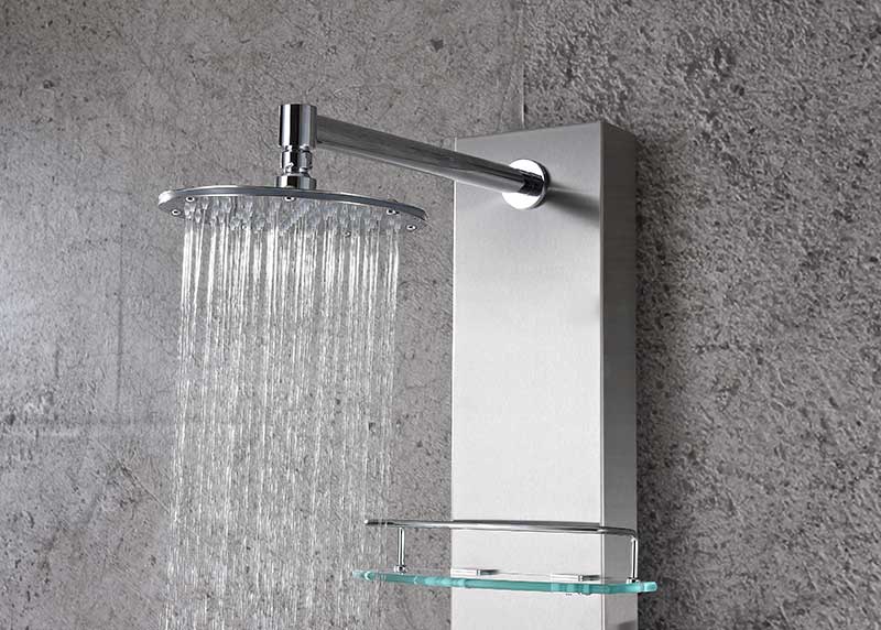Anzzi Coastal 44 in. Full Body Shower Panel with Heavy Rain Shower and Spray Wand in Brushed Steel SP-AZ075 9