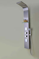 Anzzi Niagara 64 in. 2-Jetted Shower Panel with Heavy Rain Shower and Spray Wand in Brushed Steel SP-AZ023 11