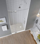 Aston Madox 31 in. to 36 in. x 74.875 in. Frameless Pivot Shower Door in Chrome 3
