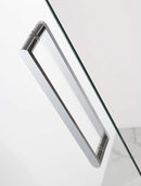 Aston Madox 31 in. to 36 in. x 74.875 in. Frameless Pivot Shower Door in Chrome 5