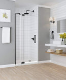 Aston Madox 36 in. to 42 in. x 74.875 in. Frameless Pivot Shower Door in Oil Rubbed Bronze