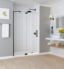 Aston Madox 48 in. to 54 in. x 74.875 in. Frameless Pivot Shower Door in Oil Rubbed Bronze