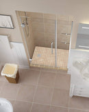 Aston Belmore GS 50.25 in. to 51.25 in. x 72 in. Frameless Hinged Shower Door with Glass Shelves in Chrome 2