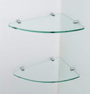 Aston BromleyGS 54.25 to 55.25 x 32.375 x 72 Frameless Corner Hinged Shower Enclosure with Glass Shelves in Chrome 3