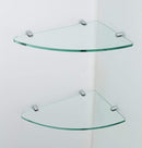 Aston Belmore GS 44.25 in. to 45.25 in. x 72 in. Frameless Hinged Shower Door with Frosted Glass and Glass Shelves in Chrome 3