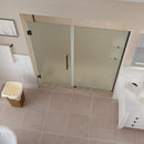 Aston Belmore GS 60.25 in. to 61.25 in. x 72 in. Frameless Hinged Shower Door with Frosted Glass and Glass Shelves in Oil Rubbed Bronze 2