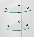 Aston BromleyGS 66.25 to 67.25 x 30.375 x 72 Frameless Corner Hinged Shower Enclosure with Glass Shelves in Oil Rubbed Bronze 3