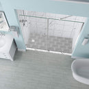 Aston Belmore 57.25 in. to 58.25 in. x 72 in. Frameless Hinged Shower Door in Chrome 2