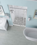 Aston Belmore 40.25 in. to 41.25 in. x 72 in. Frameless Hinged Shower Door in Chrome 2