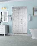 Aston Belmore 39.25 in. to 40.25 in. x 72 in. Frameless Hinged Shower Door in Chrome
