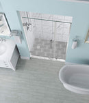 Aston Belmore 36.25 in. to 37.25 in. x 72 in. Frameless Hinged Shower Door in Chrome 2