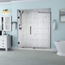 Aston Belmore 62.25 in. to 63.25 in. x 72 in. Frameless Hinged Shower Door in Oil Rubbed Bronze