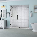 Aston Belmore 59.25 in. to 60.25 in. x 72 in. Frameless Hinged Shower Door in Oil Rubbed Bronze