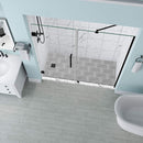 Aston Belmore 57.25 in. to 58.25 in. x 72 in. Frameless Hinged Shower Door in Oil Rubbed Bronze 2