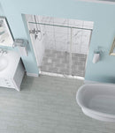 Aston Belmore 44.25 in. to 45.25 in. x 72 in. Frameless Hinged Shower Door in Stainless Steel 2