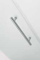 Aston Belmore 54.25 in. to 55.25 in. x 72 in. Frameless Hinged Shower Door with Frosted Glass in Stainless Steel 4