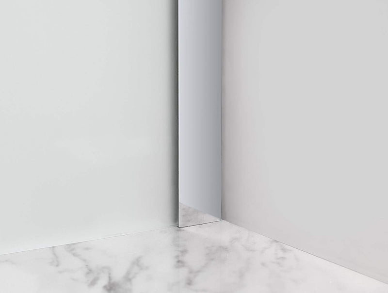 Aston Belmore 71.25 in. to 72.25 in. x 72 in. Frameless Hinged Shower Door with Frosted Glass in Chrome 5