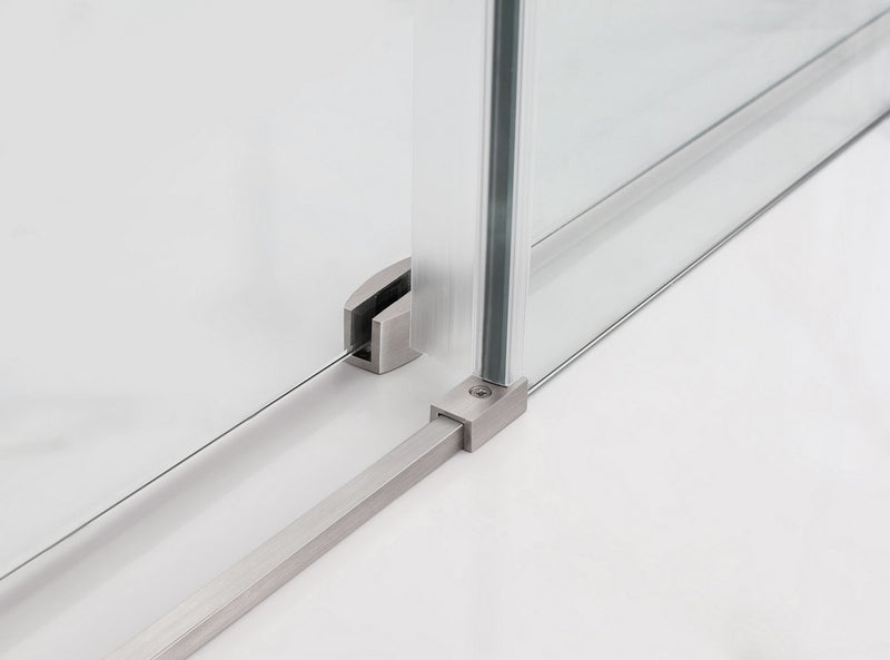 Aston Coraline 56 in. to 60 in. x 33.875 in. x 76 in. Frameless Sliding Shower Enclosure in Stainless Steel 4