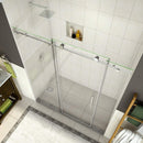 Aston Coraline 68 in. to 72 in. x 76 in. Frameless Sliding Shower Door in Stainless Steel 2