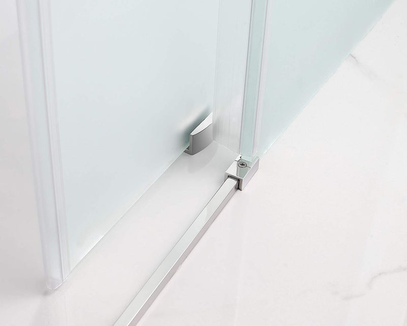 Aston Coraline 44 in. to 48 in. x 76 in. Frameless Sliding Shower Door with Frosted Glass in Chrome 4