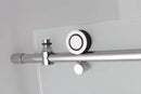 Aston Coraline 68 in. to 72 in. x 33.875 in. x 76 in. Frameless Sliding Shower Enclosure with Frosted Glass in Chrome 3