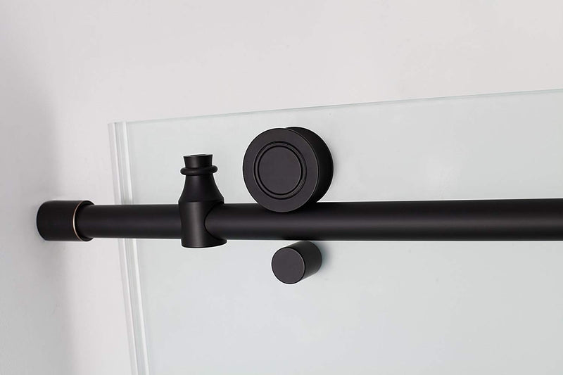 Aston Coraline 56 in. to 60 in. x 60 in. Frameless Sliding Tub Door with Frosted Glass in Oil Rubbed Bronze 3