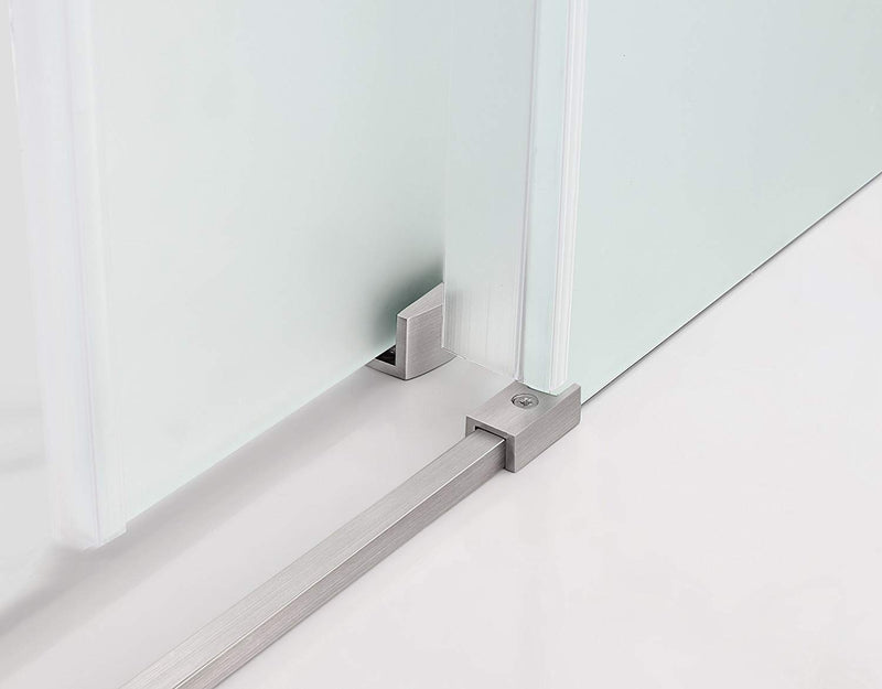 Aston Coraline 44 in. to 48 in. x 76 in. Frameless Sliding Shower Door with Frosted Glass in Stainless Steel 4