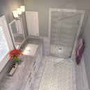 Aston Kinkade 21.75 in. to 22.25 in. x 72 in. Frameless Hinged Shower Door in Chrome 2