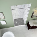 Aston Kinkade 31.75 in. to 32.25 in. x 72 in. Frameless Hinged Shower Door in Chrome 2