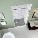 Aston Kinkade 35.75 in. to 36.25 in. x 72 in. Frameless Hinged Shower Door in Stainless Steel 2