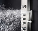 Anzzi STARLET Series 64 in. Full Body Shower Panel System with Heavy Rain Shower and Spray Wand in Brushed Steel 11