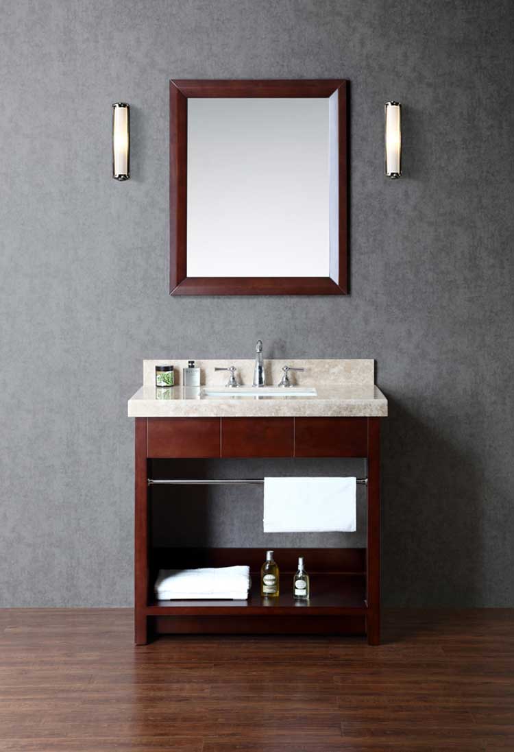 Ariel by Seacliff Seabrook 36" Single-Sink Bathroom Vanity Set With Mirror SCSEA36SWA