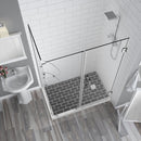 Aston BromleyGS 51.25 to 52.25 x 36.375 x 72 Frameless Corner Hinged Shower Enclosure with Glass Shelves in Chrome 2
