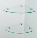 Aston BromleyGS 51.25 to 52.25 x 36.375 x 72 Frameless Corner Hinged Shower Enclosure with Glass Shelves in Chrome 3