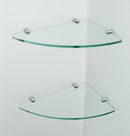 Aston BromleyGS 51.25 to 52.25 x 36.375 x 72 Frameless Corner Hinged Shower Enclosure with Glass Shelves in Chrome 3