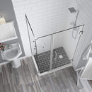 Aston BromleyGS 57.25 to 58.25 x 36.375 x 72 Frameless Corner Hinged Shower Enclosure with Glass Shelves in Chrome 2