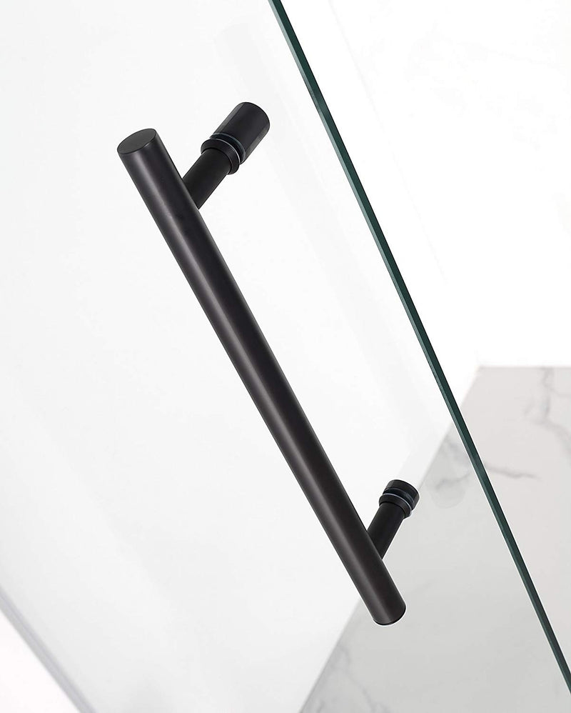 Aston Merrick 34 in. to 34.25 in. x 72 in. Frameless Neo-Angle Shower Enclosure in Oil Rubbed Bronze 5