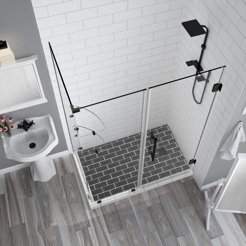 Aston BromleyGS 65.25 to 66.25 x 32.375 x 72 Frameless Corner Hinged Shower Enclosure with Glass Shelves in Oil Rubbed Bronze 5