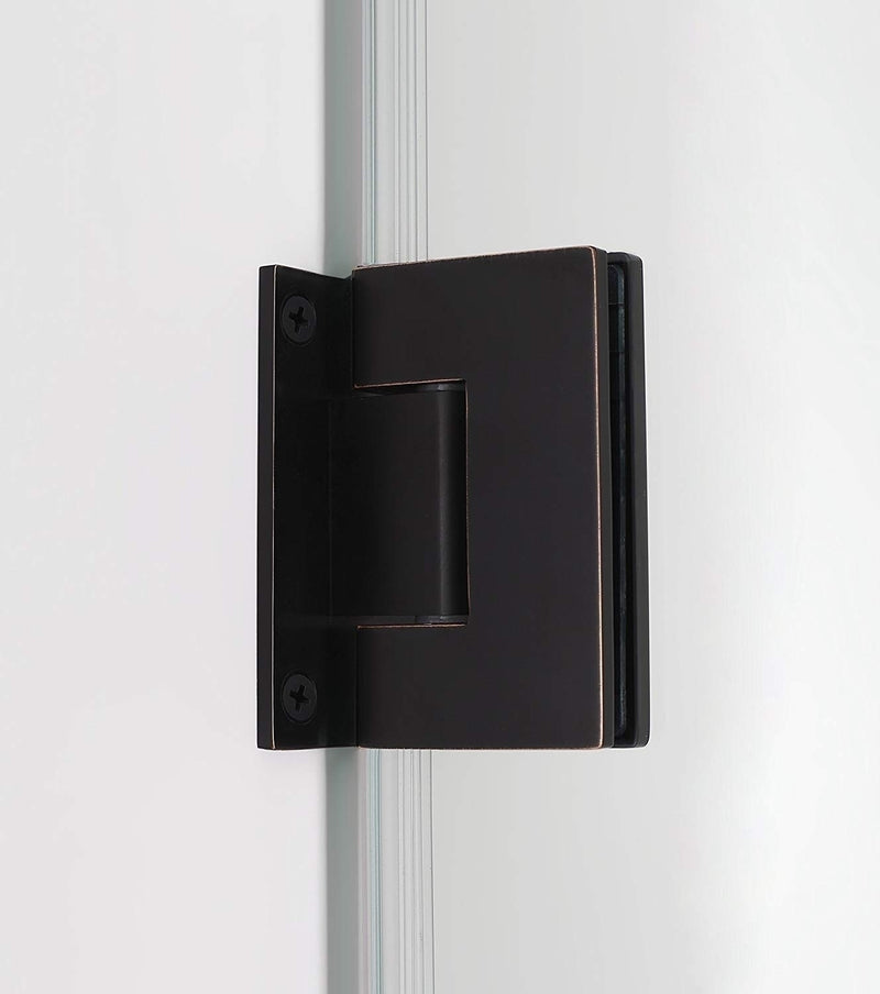 Aston Belmore GS 75.25 in. to 76.25 in. x 72 in. Frameless Hinged Shower Door with Glass Shelves in Oil Rubbed Bronze 5