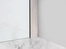 Aston Bromley 70.25 in. to 71.25 in. x 32.375 in. x 72 in. Frameless Corner Hinged Shower Enclosure in Stainless Steel 4