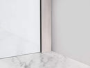 Aston Bromley 42.25 in. to 43.25 in. x 36.375 in. x 72 in. Frameless Corner Hinged Shower Enclosure in Stainless Steel 5