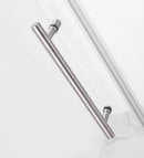 Aston BromleyGS 43.25 to 44.25 x 36.375 x 72 Frameless Corner Hinged Shower Enclosure with Glass Shelves in Stainless Steel 6
