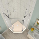 Aston Merrick 40 in. to 40.5 in. x 72 in. Frameless Neo-Angle Shower Enclosure in Oil Rubbed Bronze 3