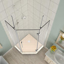 Aston Merrick 38 in. to 38.5 in. x 72 in. Frameless Neo-Angle Shower Enclosure in Oil Rubbed Bronze 6